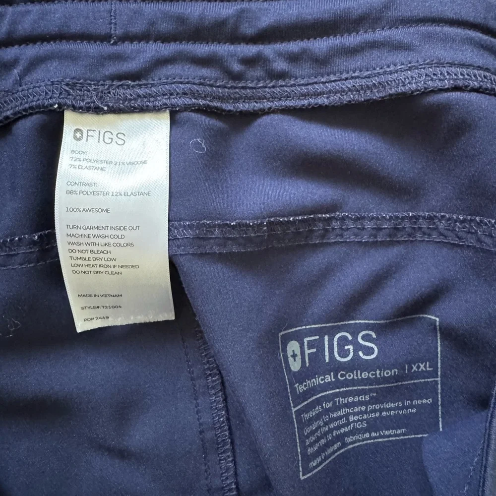 FIGS technical collection kade cargo navy blue medical scrubs pants size XXL - Picture 4 of 4